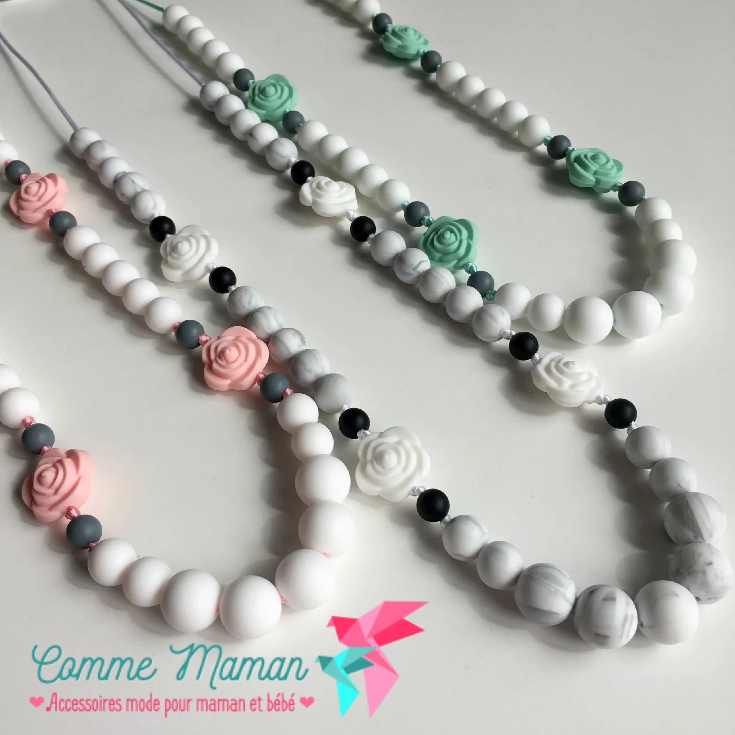 Collier d'allaitement DAISY, collier de dentition, portage, fleurs – Image 2