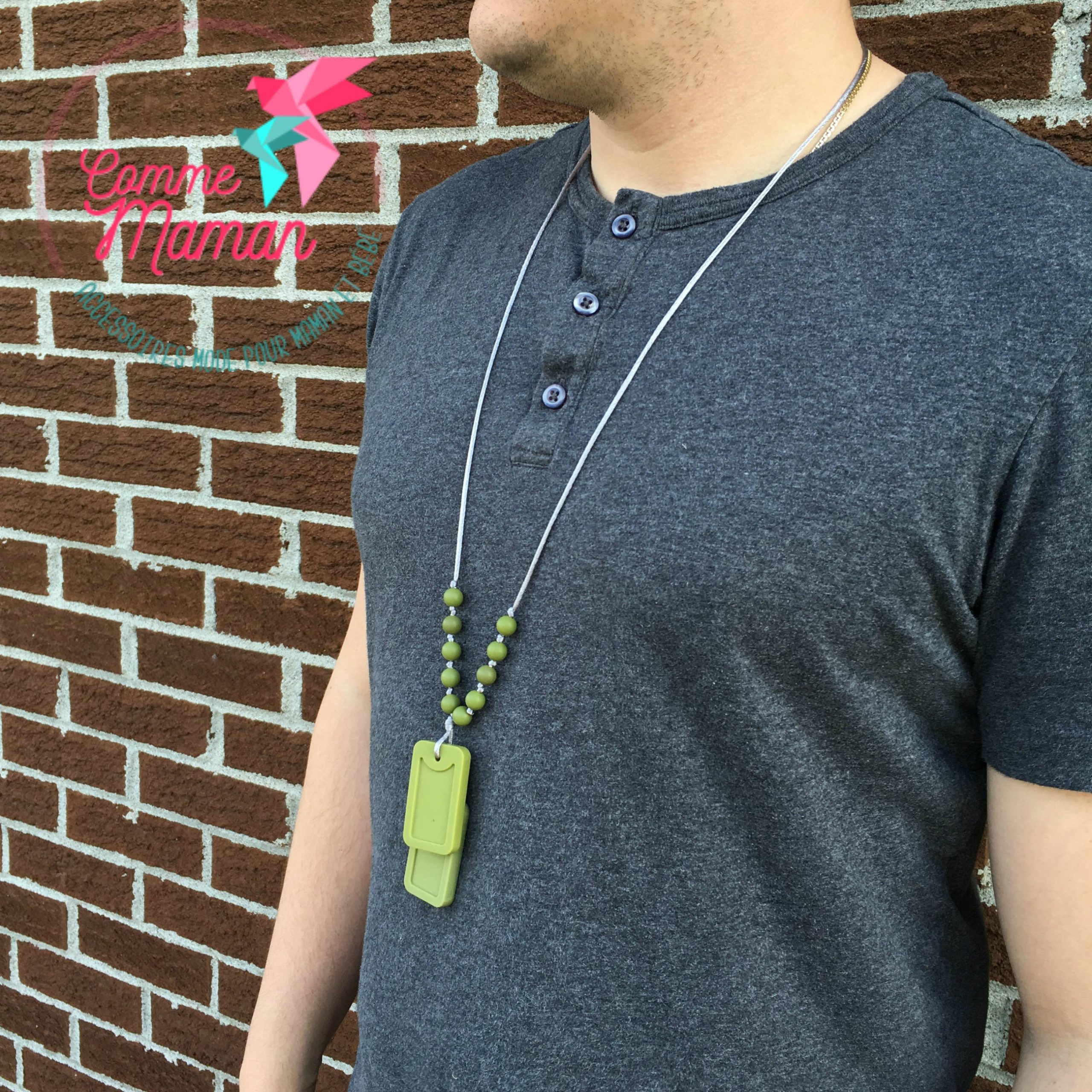 Collier d'allaitement JAMES, plaques d'armée, collier de dentition, portage, collier pour papa – Image 5