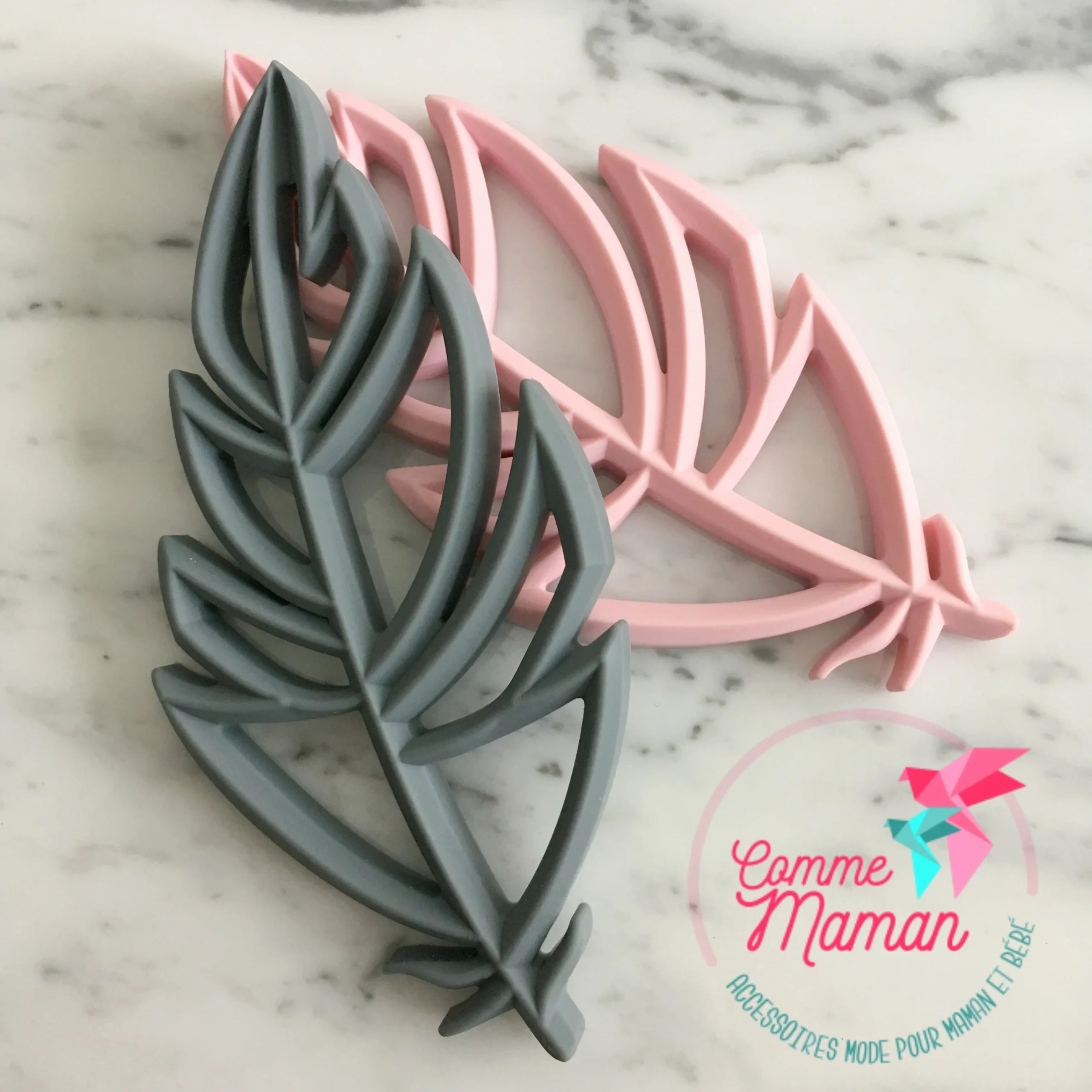 Jouet de dentition PLUME, jouet à mordiller, poussée dentaire, cadeau de shower – Image 3