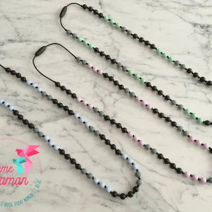 Collier d'allaitement ANGELINA, collier de dentition, portage, perle de silicone, cadeau shower, collier pour maman