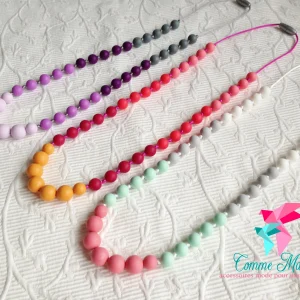 ALICE Collier de dentition / collier d'allaitement / collier de portage / perles de silicone / Cadeau shower