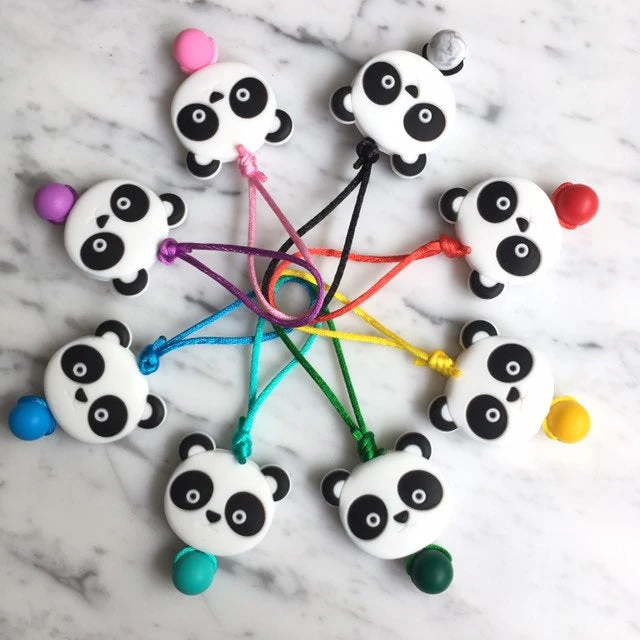 Tirette PANDA pour fermeture éclair, ours, zipette, aide l'autonomie des petits, accessoire sensoriel, bille de silicone – Image 3