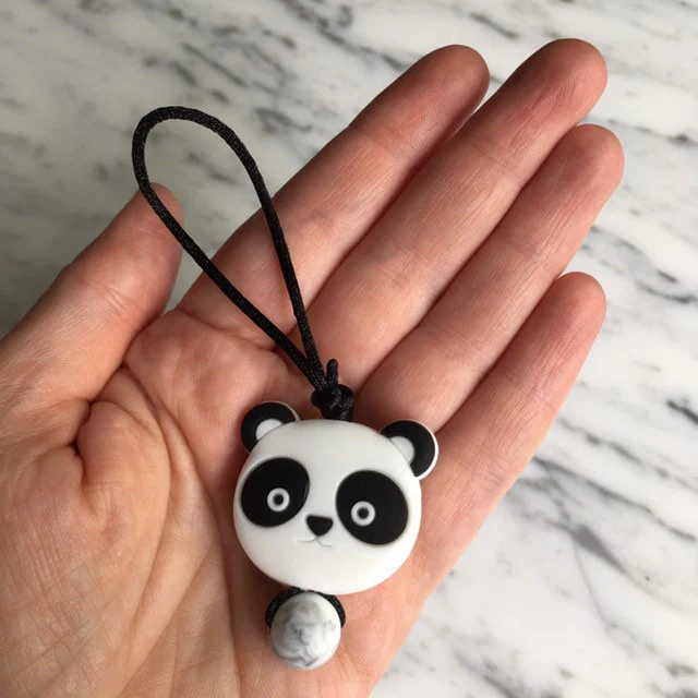 Tirette PANDA pour fermeture éclair, ours, zipette, aide l'autonomie des petits, accessoire sensoriel, bille de silicone – Image 5
