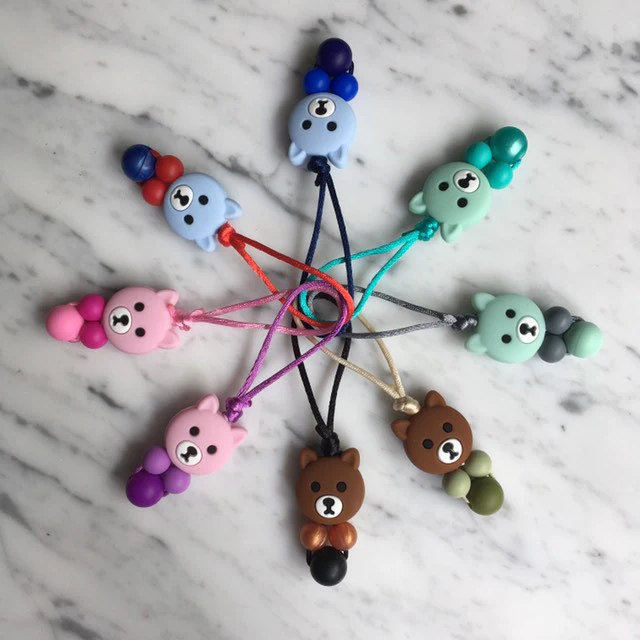 Tirette OURS pour fermeture éclair, ours, zipette, aide l'autonomie des petits, accessoire sensoriel, bille de silicone – Image 3