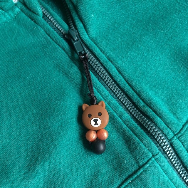 Tirette OURS pour fermeture éclair, ours, zipette, aide l'autonomie des petits, accessoire sensoriel, bille de silicone – Image 5