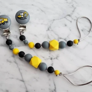 Attache-suce CAMION CONSTRUCTION, peint à la main, modèle Charles, cadeau de shower