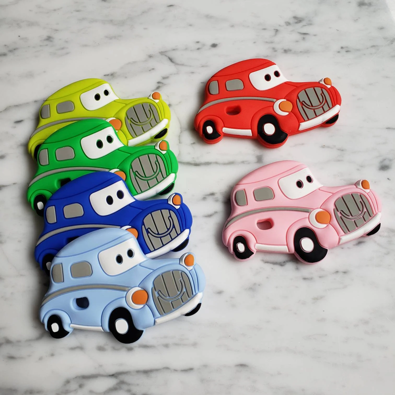 Jouet de DENTITION VOITURE, silicone alimentaire, jouet à machouiller, poussée dentaire, cadeau de shower