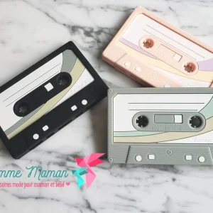 Jouet de dentition CASSETTE, accessoire de dentition en silicone alimentaire, jouet à mordiller, poussée dentaire, cadeau de shower