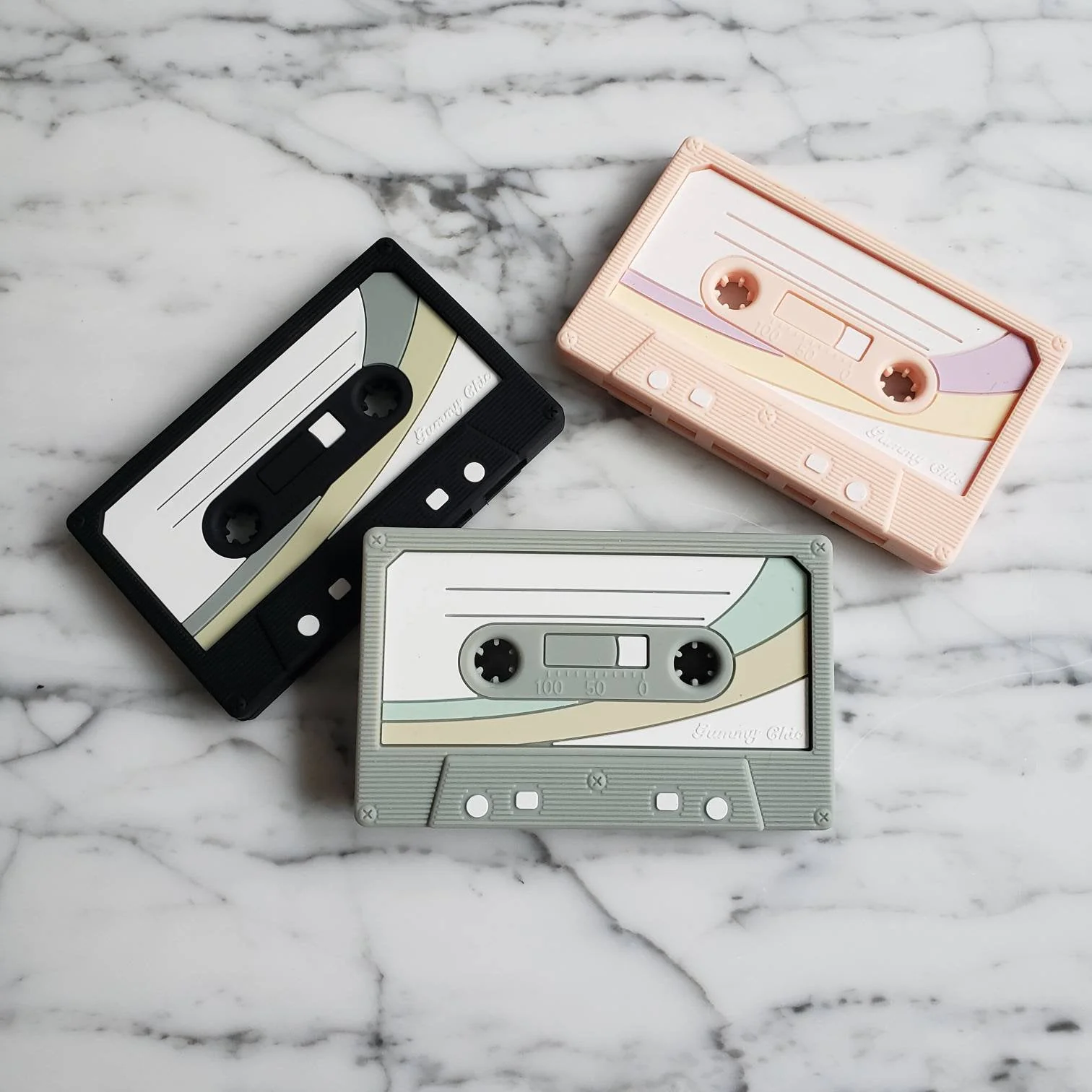 Jouet de dentition CASSETTE, accessoire de dentition en silicone alimentaire, jouet à mordiller, poussée dentaire, cadeau de shower – Image 3