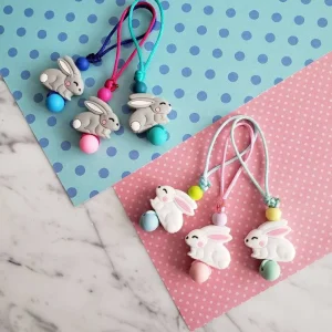 Tirette LAPIN pour fermeture éclair, zipette, lièvre, accessoire sensoriel, bille de silicone