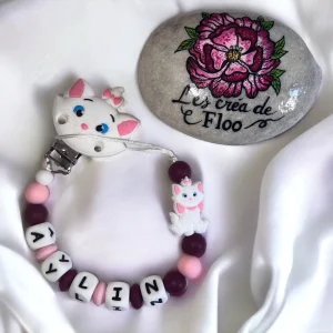 Attache tétine personnalisée aristochats