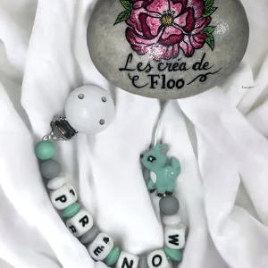 Attache tétine personnalisée biche