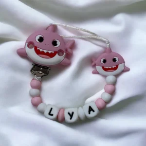 Attache tétine personnalisée Baby shark