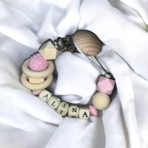 Attache tétine personnalisée anneau