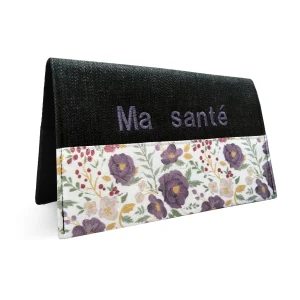 Protège carnet de santé personnalisé Lolikö Fleur lilas