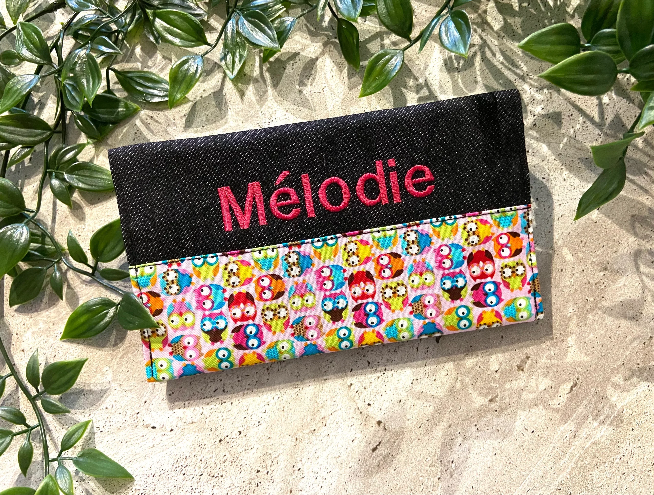 Protège carnet de santé personnalisé Lolikö / Hibou rose – Image 3