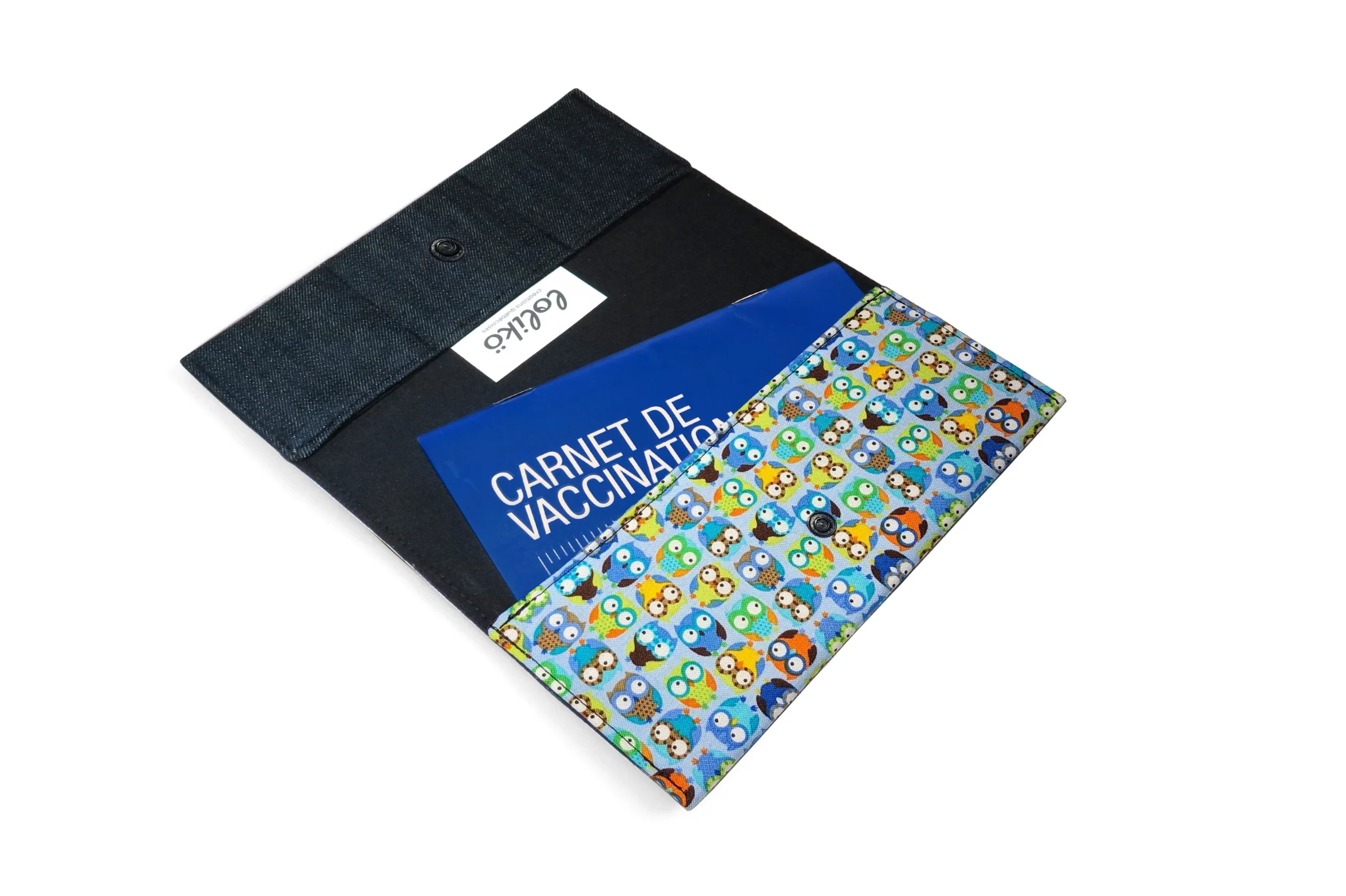 Protège carnet de santé personnalisé Lolikö / Hibou bleu – Image 4