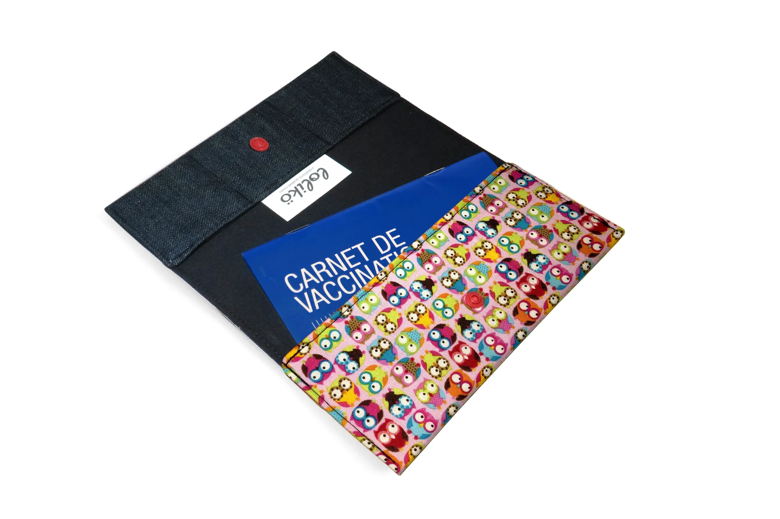 Protège carnet de santé personnalisé Lolikö / Hibou rose – Image 2