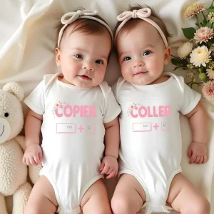 Body duo bébés jumelles " copier, coller"