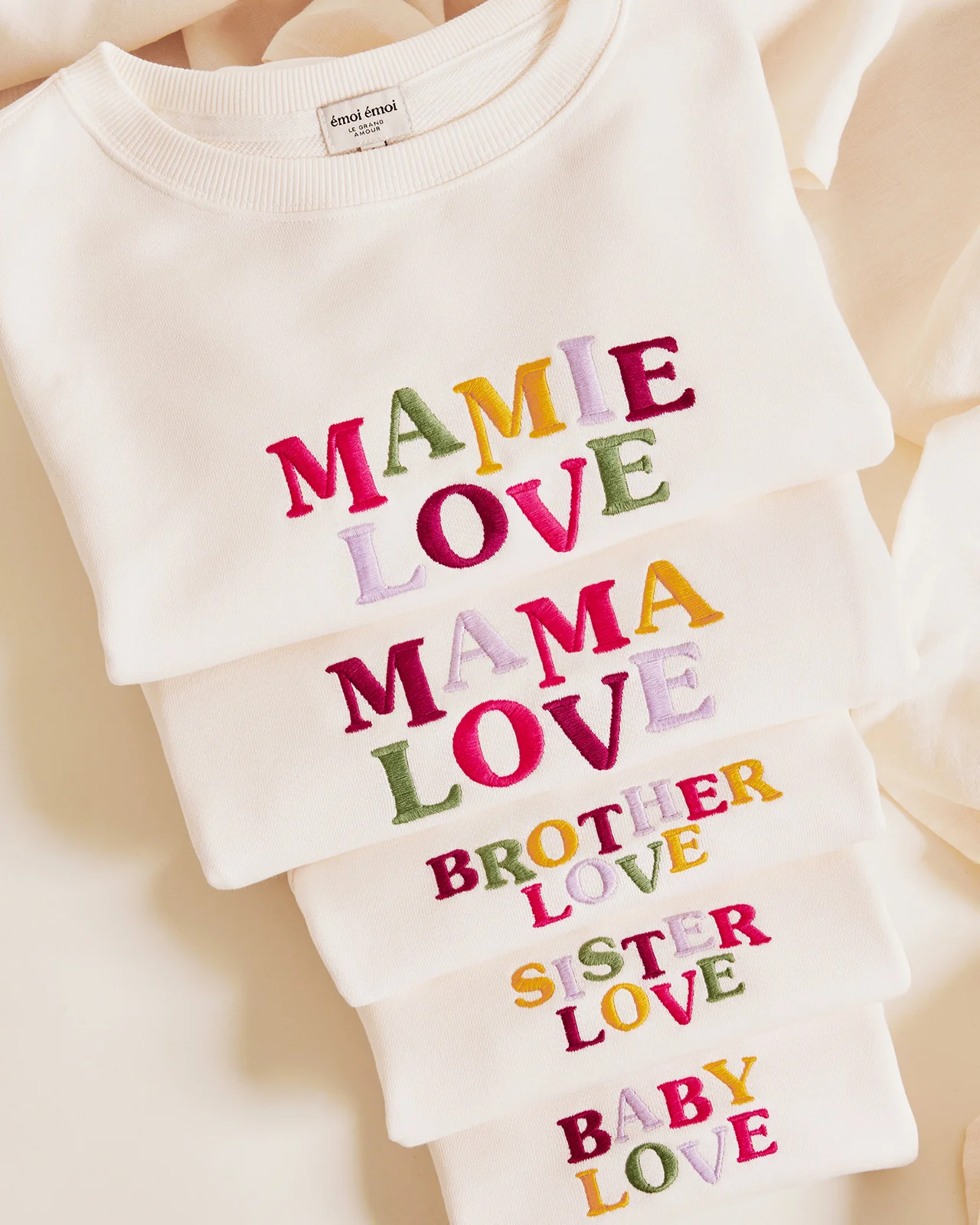 Le sweat brodé Sister love en coton bio - crème – Image 7
