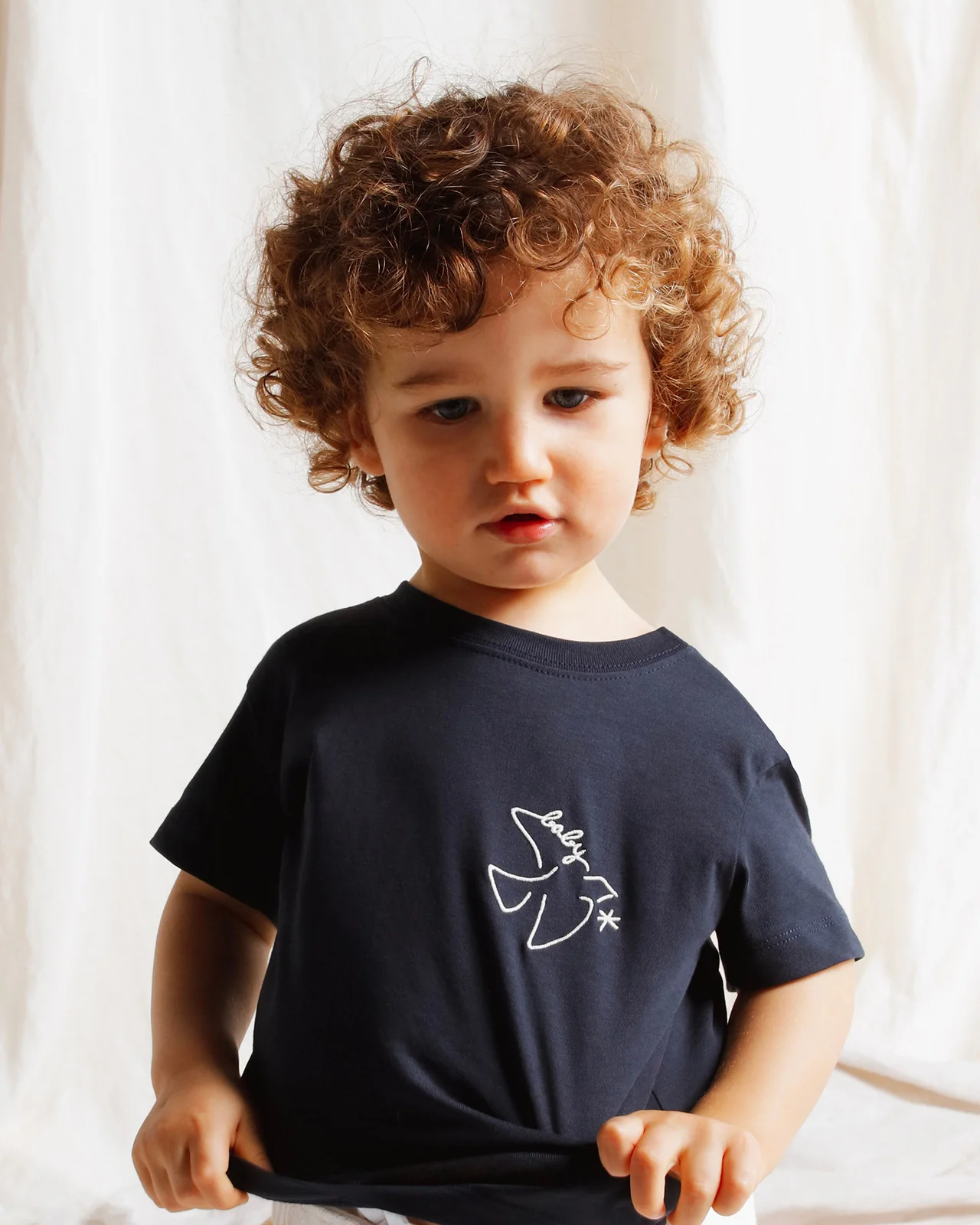 Le duo de t-shirts Papa bird / Baby bird - charbon – Image 3