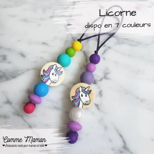 Identificateur LICORNE, tirette à fermeture éclair, sac d'école, étui à crayons