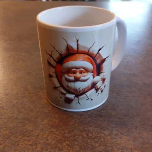 Mug humoristique double face Père Noel