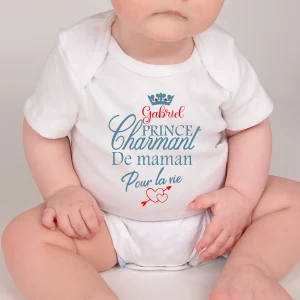 Body bébé personnalisé prince charmant de maman