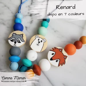 Identificateur RENARD, tirette à fermeture éclair, sac d'école, étui à crayons