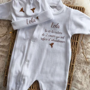 Pyjama "Tu es la victoire de 2 cœurs "