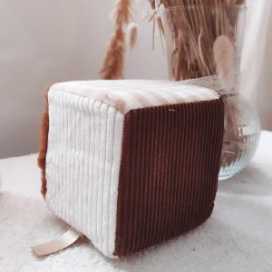 Cube d' éveil nomade marron - vichy
