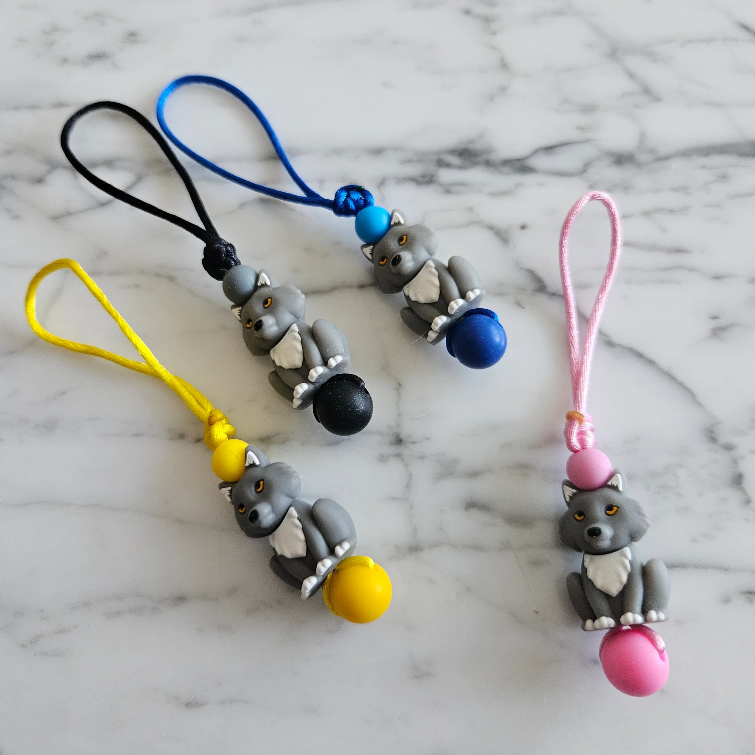 Tirette LOUP 3D pour fermeture éclair, zipette, ami-zip