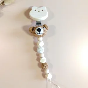 Attache tétine ourson