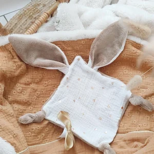 Doudou lapinoudoux - modèle cœur d'or