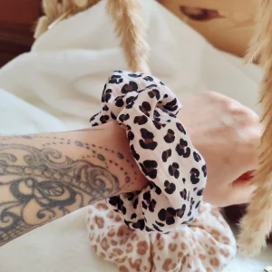 Chouchou Gaze de coton Léopard Lot de 2