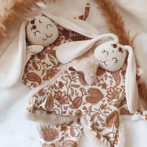 Doudou lapin écru Grace- modèle Sanaya grand modèle