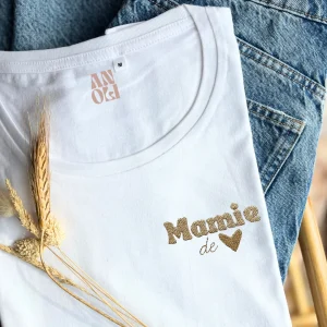 Broderie mamie coeur(s) personnalisé(s)