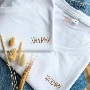 Duo broderies chiffres romains