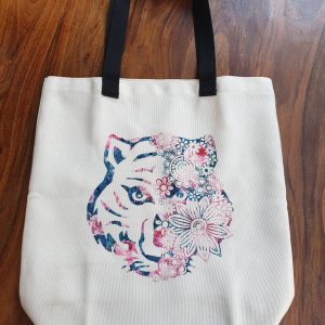 Tote Bag Tigre en fleur