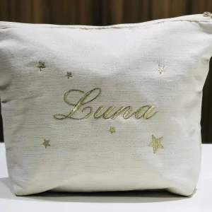 Trousse de toilette personnalisée Pailletée gold