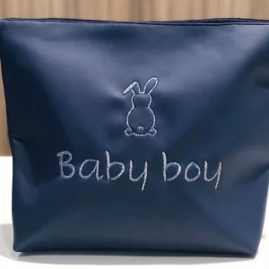 Trousse de toilette personnalisée Simili cuir marine